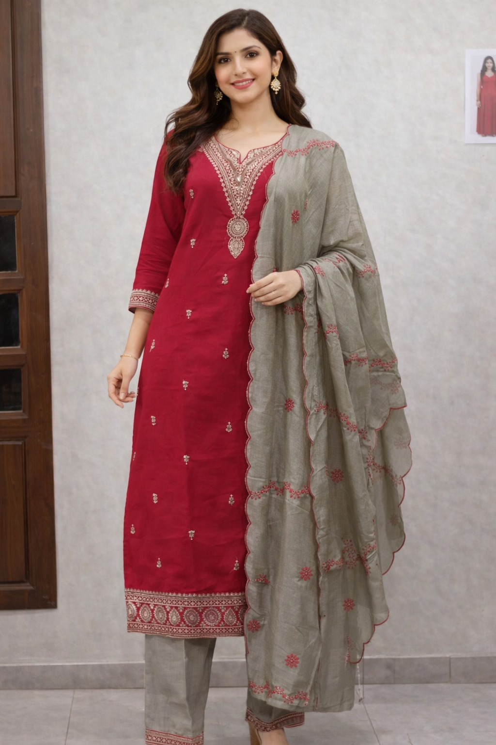 3 PCS SET GRAND KURTIS