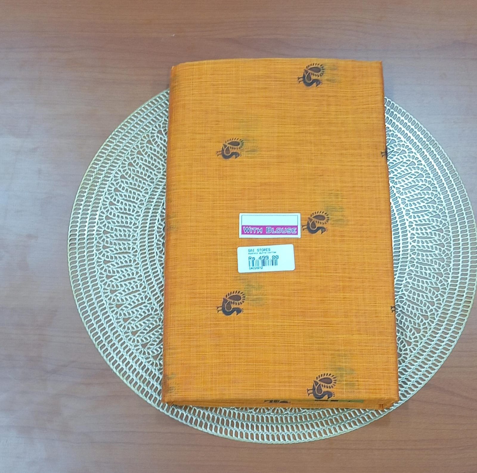 PEACOCK BUTTA COTTON SAREES