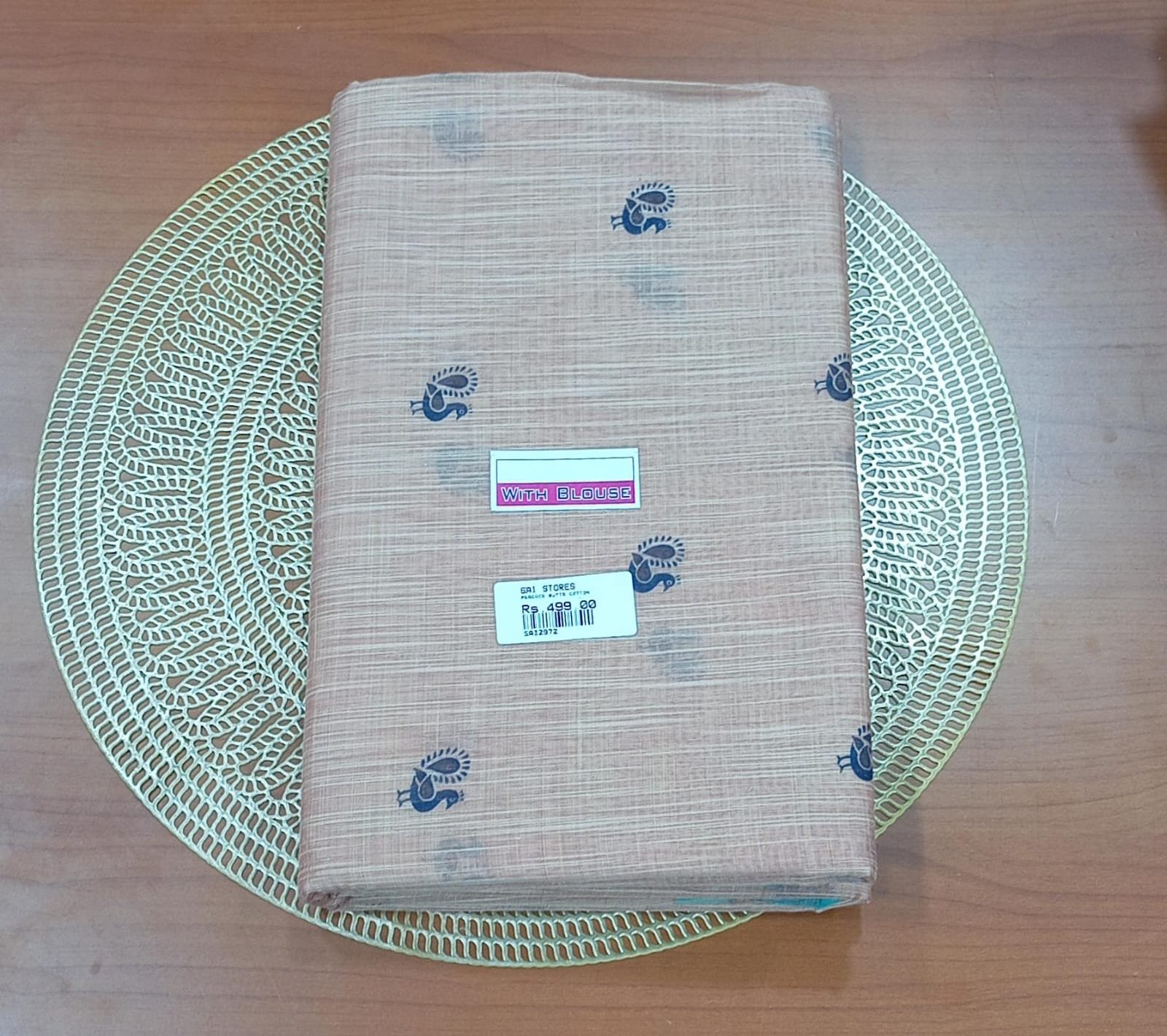 PEACOCK BUTTA COTTON SAREES