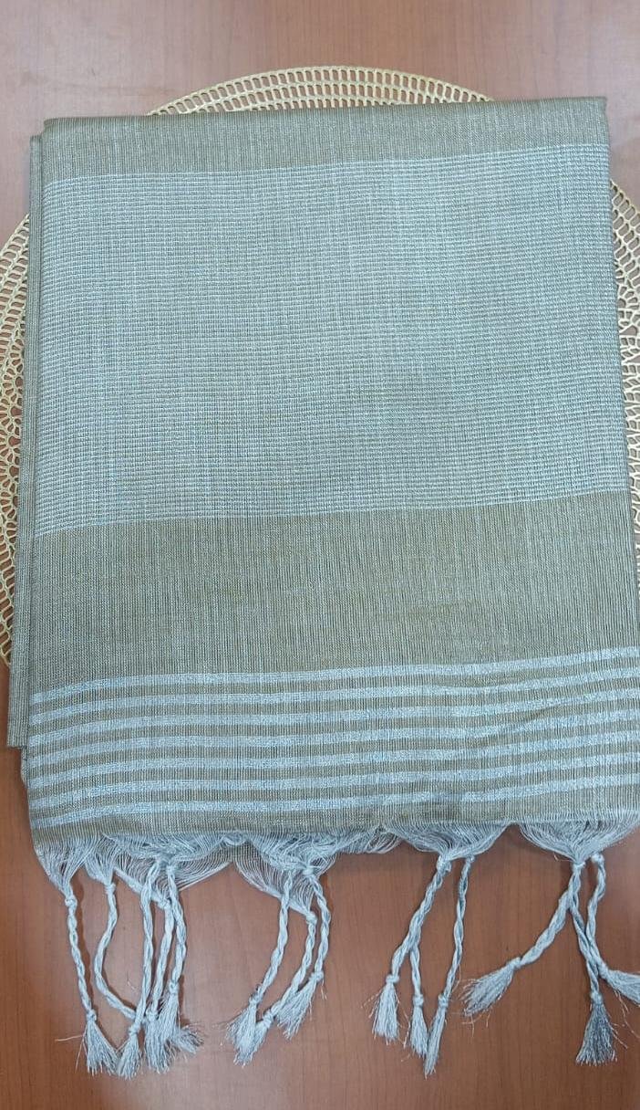 TISSUE PLAIN SAREES