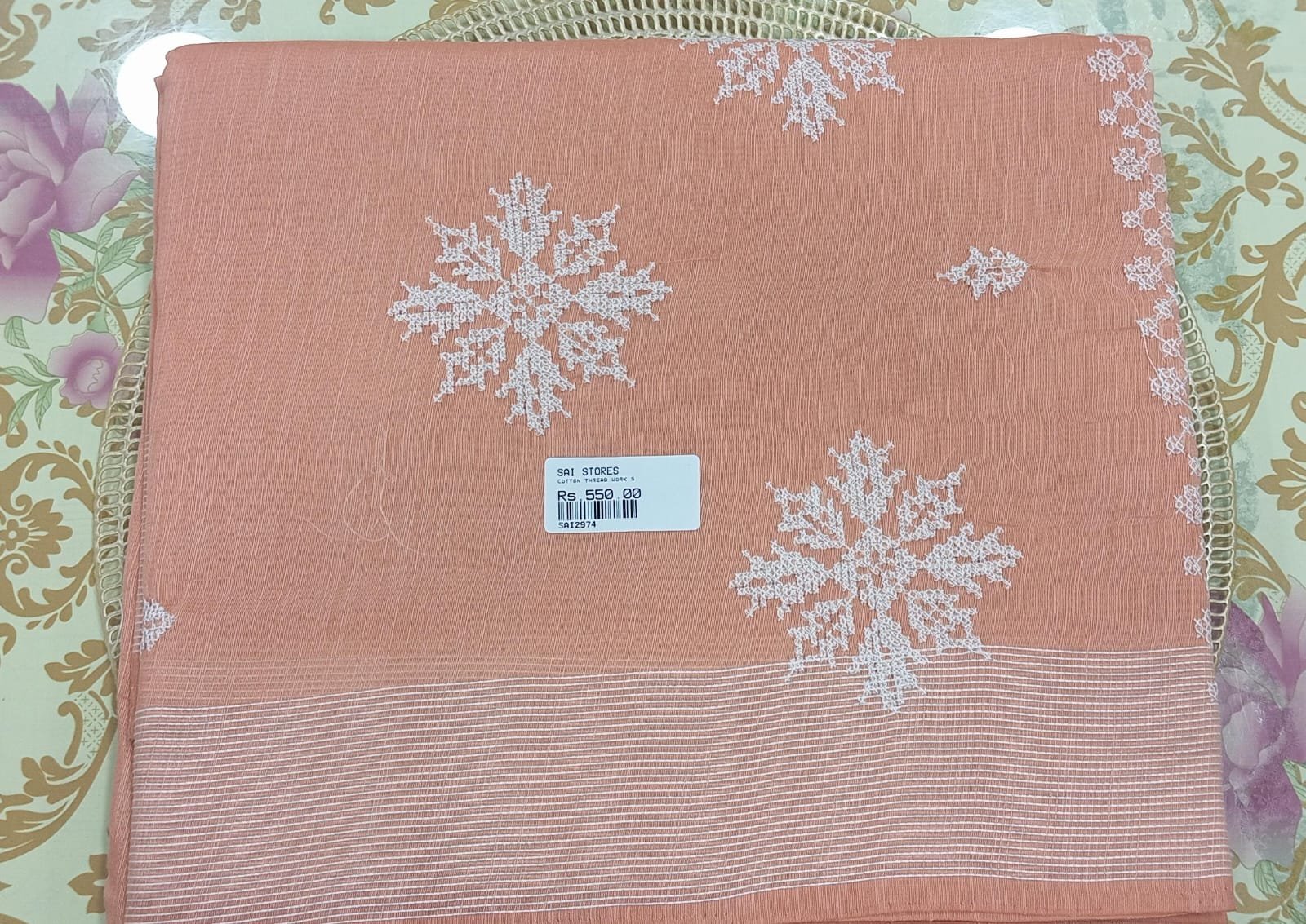 COTTON THREAD WORK SAREES
